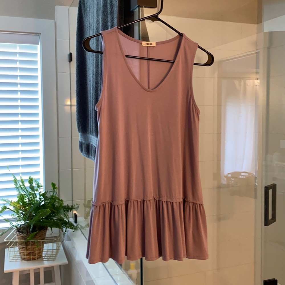 First love - light purple ruffles tank small